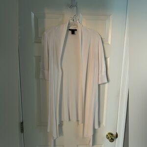 White summer short sleeve light sweater